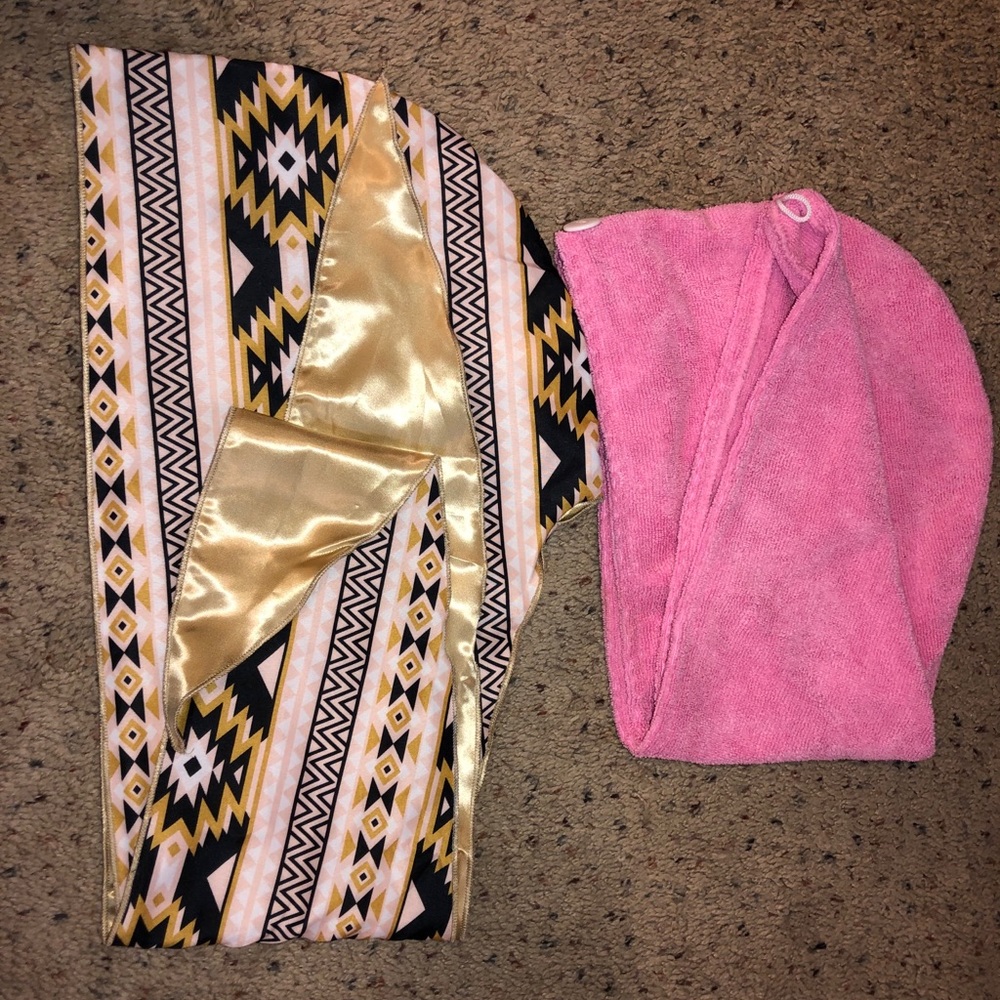 Hair wrap and microfiber hair towel